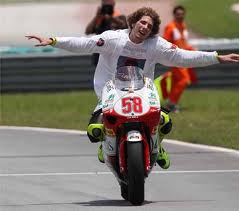 MARCO SIMONCELLI, FELICE IN MOTO