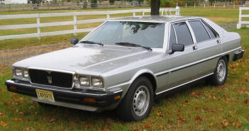 Una splendida Maserati Quattroporte degli anni 70.